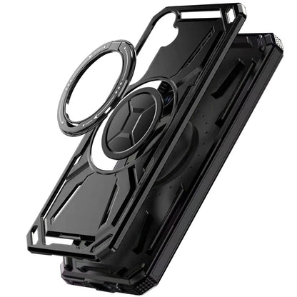 For Samsung Galaxy A37 Hybrid Magnetic Ring and 360° Rotational Kickstand with MagSafe Compatible, Military Grade Drop Protection Case Cover