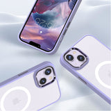 For Apple iPhone 15 Plus (6.7") Compatible with MagSafe [Strong Magnetic] Slim Translucent Matte Back Shockproof  Phone Case Cover
