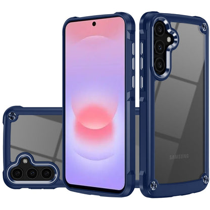 Transparent Hybrid Metal Button Camera Edge Shockproof Bumper Frame TPU Protective Slim Grip Durable