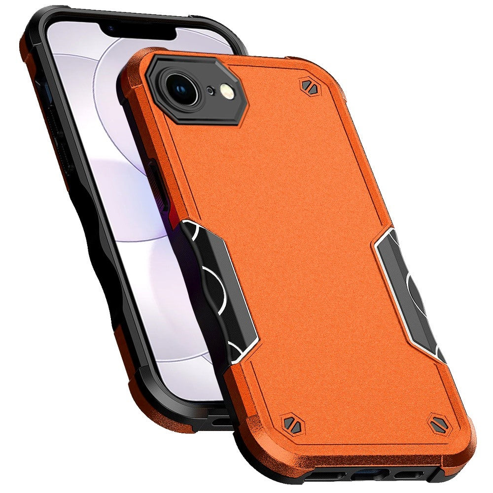 Phone Case for Apple iPhone 17E /16E Shockproof Rugged Hybrid TPU Anti-Slip Grip Armor Military Grade Drop Resistant Shock-Absorbing Impact Cover Cosmic Orange