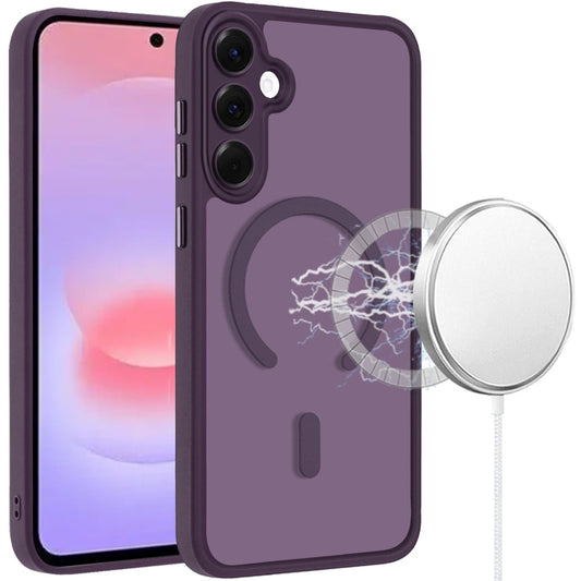 Matte Frosted Magnetic Back Hybrid Hard PC Soft TPU Camera Protection Slim Shock Absorbing Anti Fingerprint