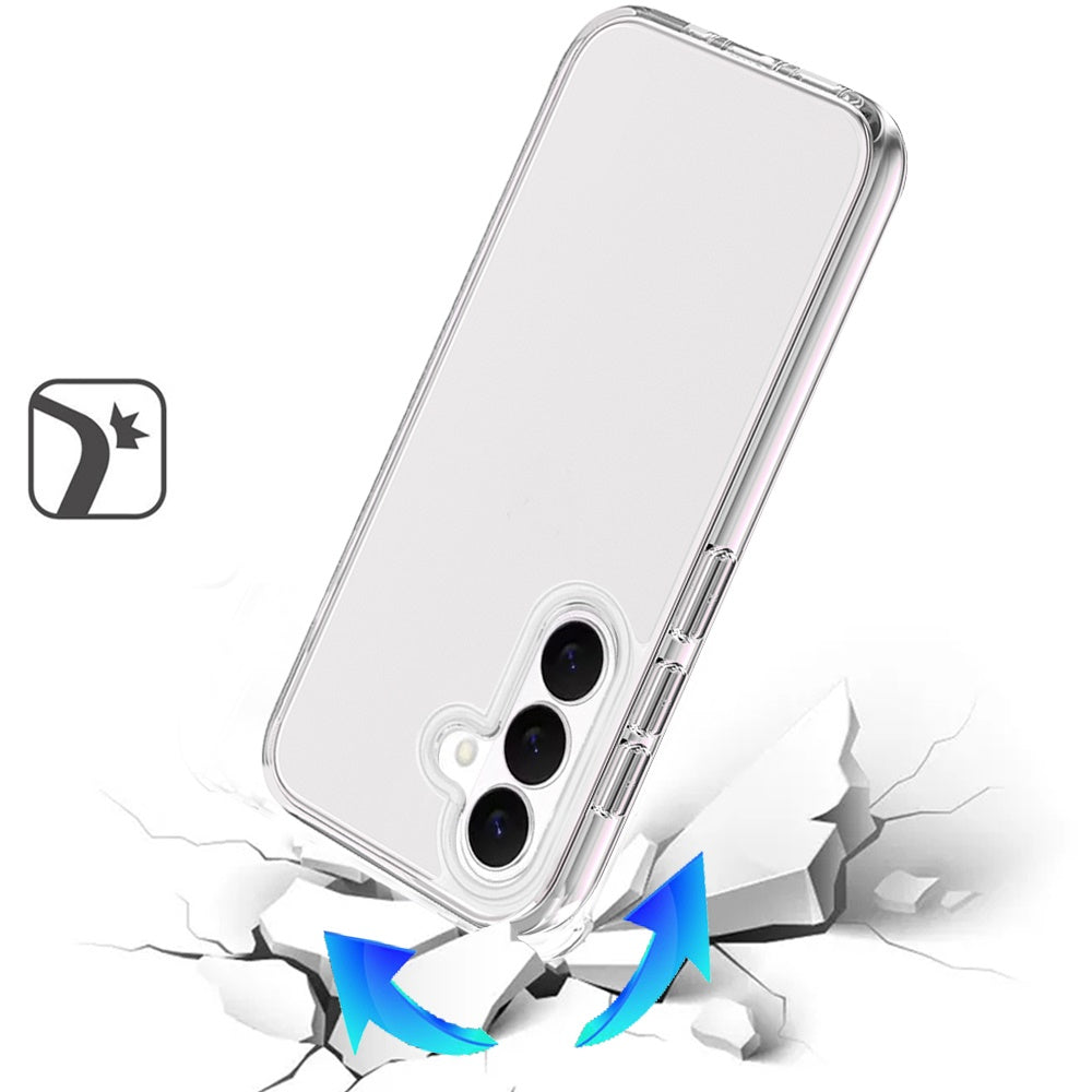 Phone Case for Samsung Galaxy S26 FE /Fan Edition Shockproof Thick 3mm Clear Heavy Duty Drop Resistant TPU Reinforced Corner Protective Transparent Durable Cover Clear