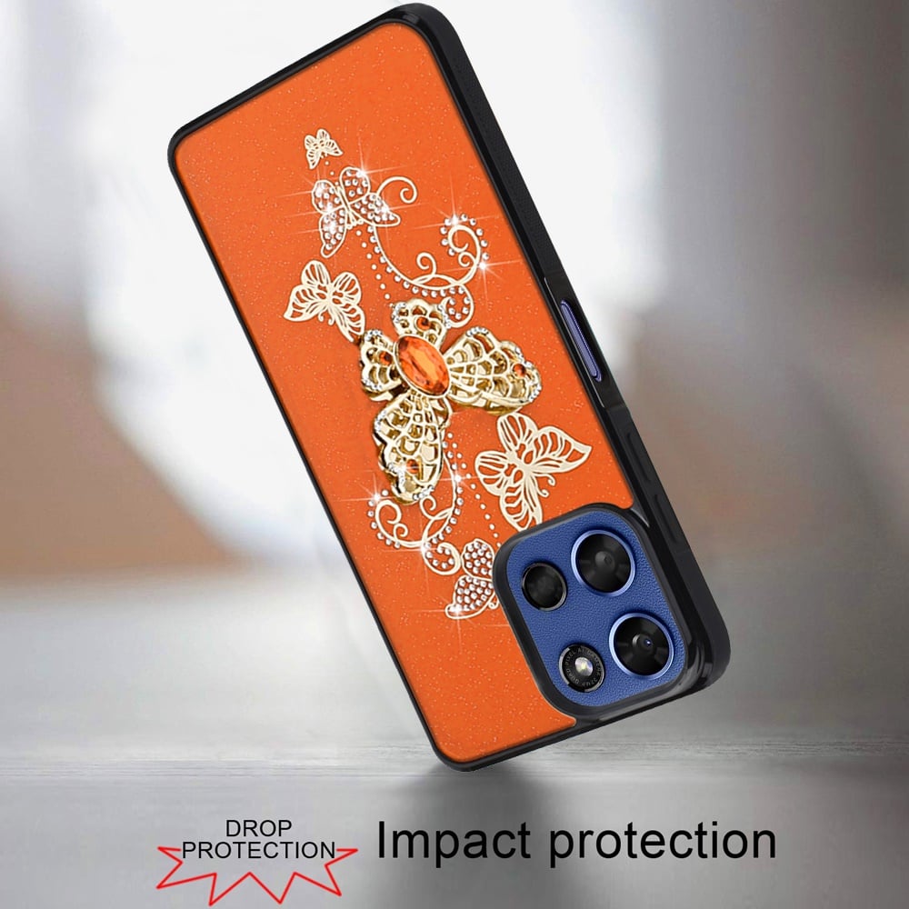 For Motorola Moto G Stylus 5G 2026 /2025 Diamonds 3D Fashion Bling Sparkly Glitter Ornaments Engraving Hybrid with Ring Stand Case Cover