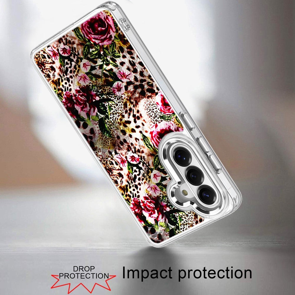 Phone Case for Samsung Galaxy S26 FE /Fan Edition Luxury Glitter Epoxy Design Chrome Metallic Edge Shockproof Protective Stylish Fashion Durable Slim Premium Finish Cover