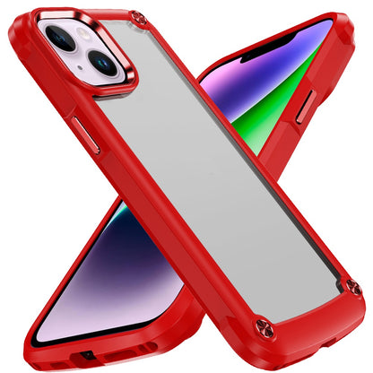 Phone Case for iPhone 14/13 Hybrid Epoxy Glitter Shiny Flower Design Stylish Fashion Case, Magnetic MagSafe Compatible, Shockproof Cover Red