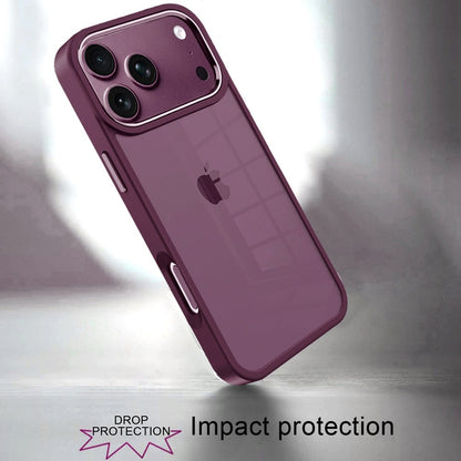 Transparent Thick Acrylic Hybrid Metal Buttons Shockproof Rubber TPU Slim Durable Grip Protective