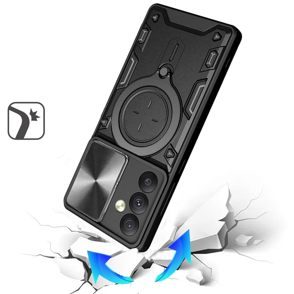Phone Case for Galaxy S26 Magnetic Ring Stand Shockproof Hybrid Full Camera Slide Guard Anti Slip Heavy Duty Protective Armor Cover