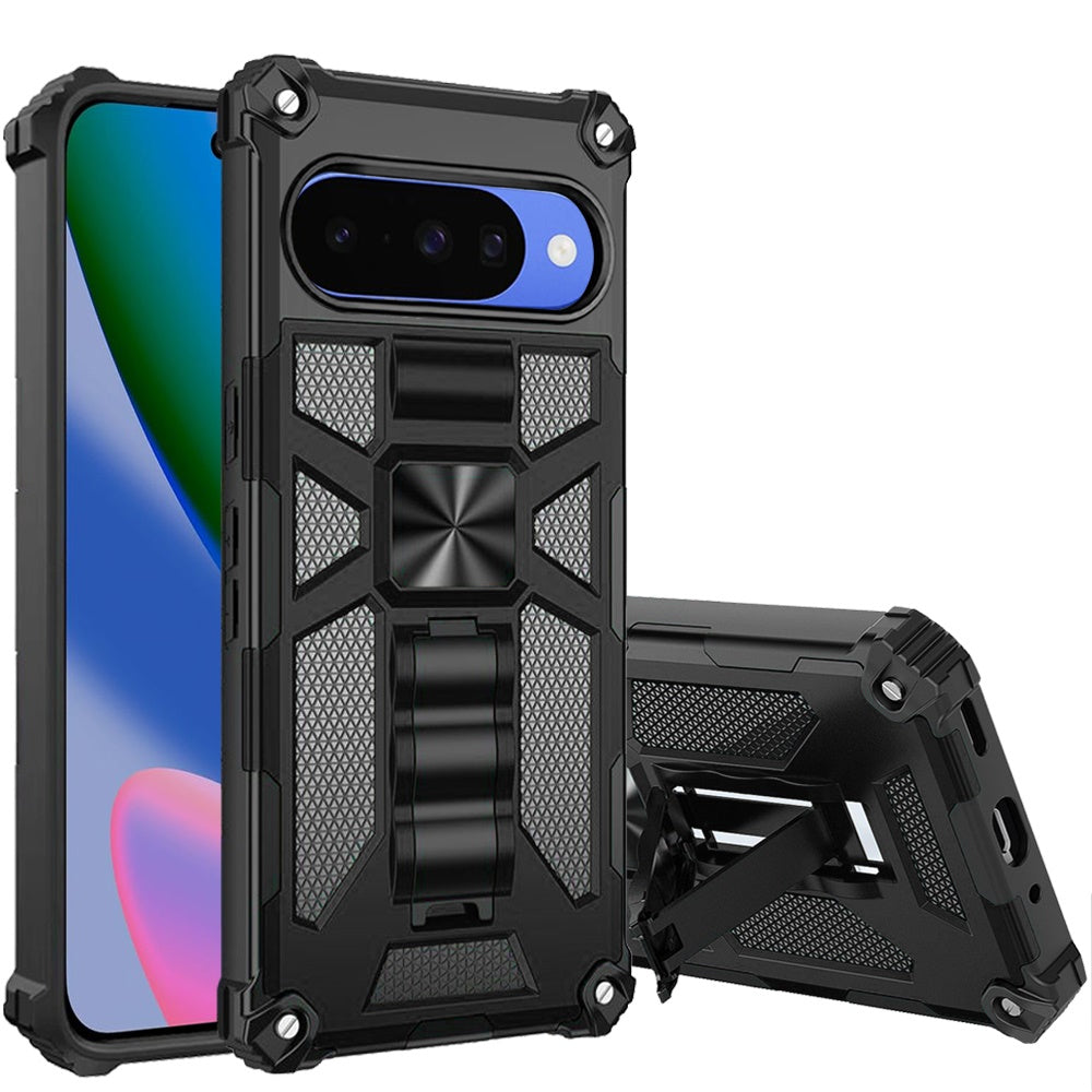 Phone Case for Google Pixel 11 / 11 Pro Built in Magnetic Hiden Kickstand Shockproof Rugged Armor Grip Hybrid Heavy Duty Anti Slip Protective Style Cover