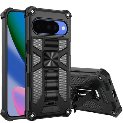 Phone Case for Google Pixel 11 / 11 Pro Built in Magnetic Hiden Kickstand Shockproof Rugged Armor Grip Hybrid Heavy Duty Anti Slip Protective Style Cover