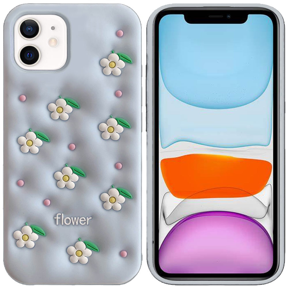 Phone Case for Apple iPhone 11 Fashionable Silicone Textured Decorative Design Pattern Protective Rubber TPU Hybrid Protection Cover