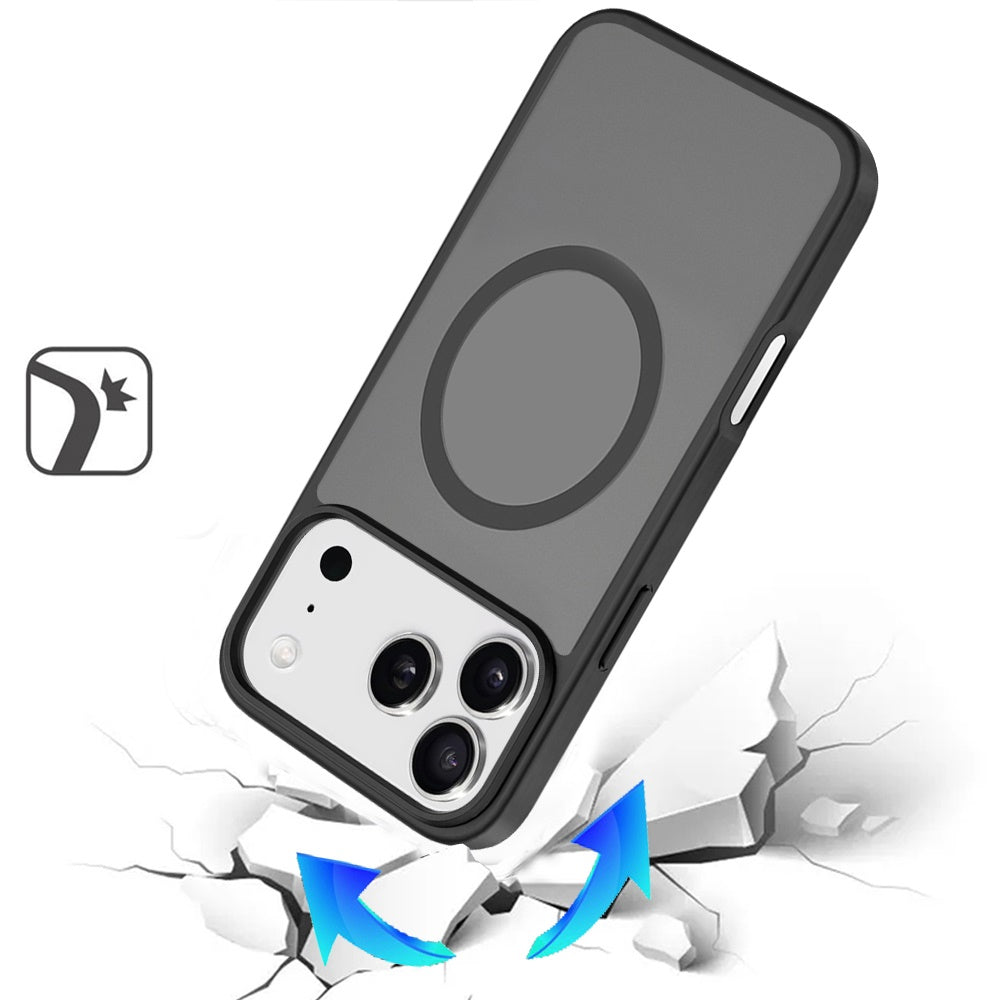 Phone Case for Apple iPhone 18 Pro Magnetic Matte Hybrid Shockproof Smooth Grip Durable Camera Protection Anti-Slip Soft Touch TPU Armor Cover