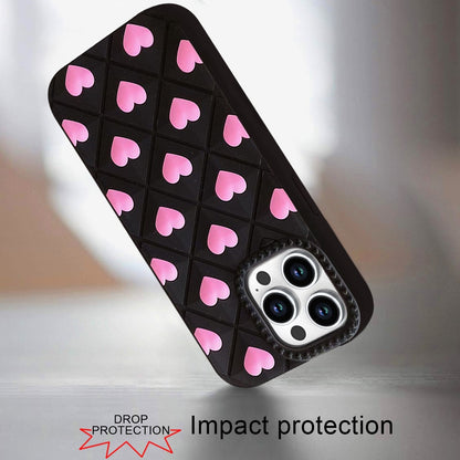 Phone Case for iPhone 15 Pro (6.1") Fashionable Silicone Textured Decorative Design Pattern Protective Rubber TPU Hybrid Protection Cover