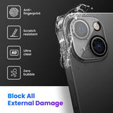 For Apple iPhone 15 Plus (6.7") Tempered Glass Camera Lens Protector Ultra HD, 9H Hardness, Scratch Resistant Back Camera Protection Clear Phone Case Cover