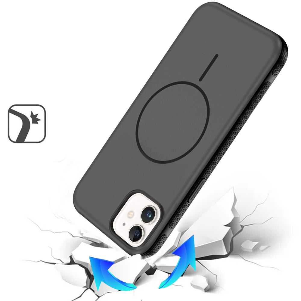 Phone Case for Apple iPhone 11 Super Magnetic Compatible with MagSafe Matte Hybrid TPU Shockproof Protective Durable Grip Edge Slim Fit Cover