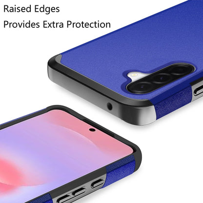 Phone Case for Samsung Galaxy A37 / A36 Slim Tough Shockproof Heavy Duty Hybrid Armor Anti Slip Durable Grip Dual Layer TPU Protective Hard Shell Cover Blue