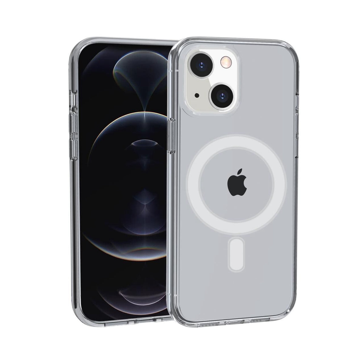 For Apple iPhone 17 MagSafe Compatible Transparent Hybrid Case with Magnetic Circle, Shock Absorption TPU Rubber Case Cover Smoke Gray