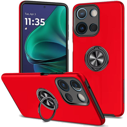 For Motorola Moto G Stylus 5G 2025 Hybrid 360 Degree Rotatable Metal Invisible Ring Stand Holder Slim Fit Magnetic Car Mount Shockproof Case Cover