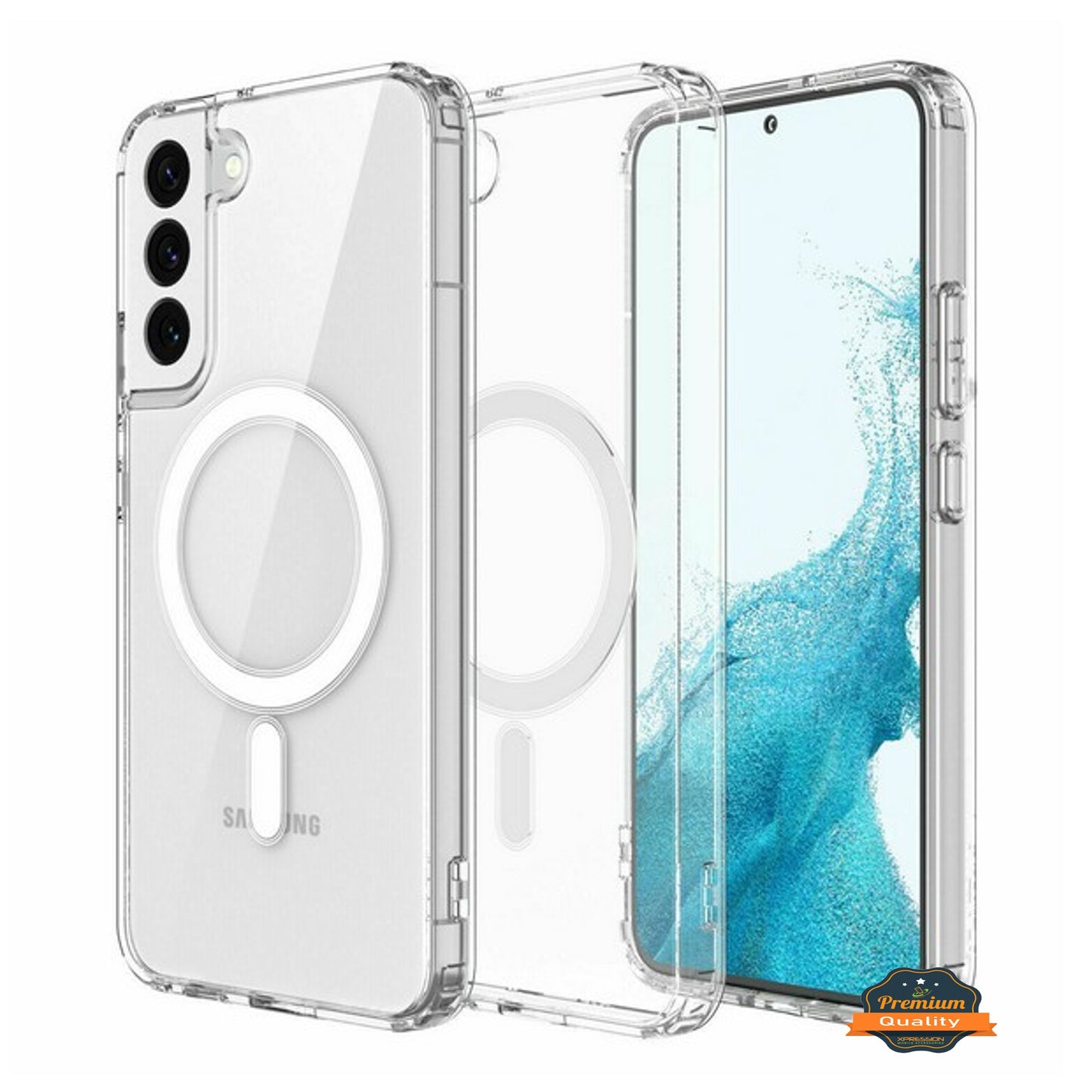 For Samsung Galaxy S26 Magnetic Clear, MagSafe Wireless Charger Compatible, Slim PC + TPU Hybrid Transparent Design Case Cover Clear
