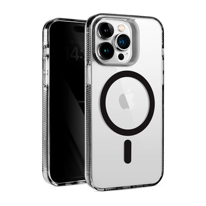 For Apple iPhone 17E /16E MagSafe Compatible Integrated Technology Clean Transparent Hybrid Armor TPU Frame Case Cover Black