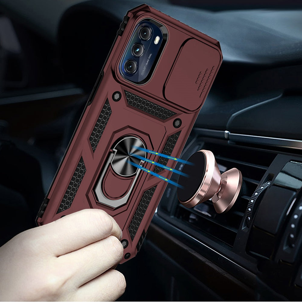 For Samsung Galaxy S26 Ultra Hybrid Ring Shockproof with 360° Rotate Ring Kickstand, Camera Lens Protection, Soft Edge Bumper Case Cover