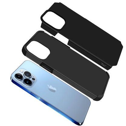 Phone Case for Apple iPhone 13 Pro Premium Slim Tough 2in1 Hybrid Case Dual-Layer PC TPU Rubber Armor with Shockproof Protection Cover Black