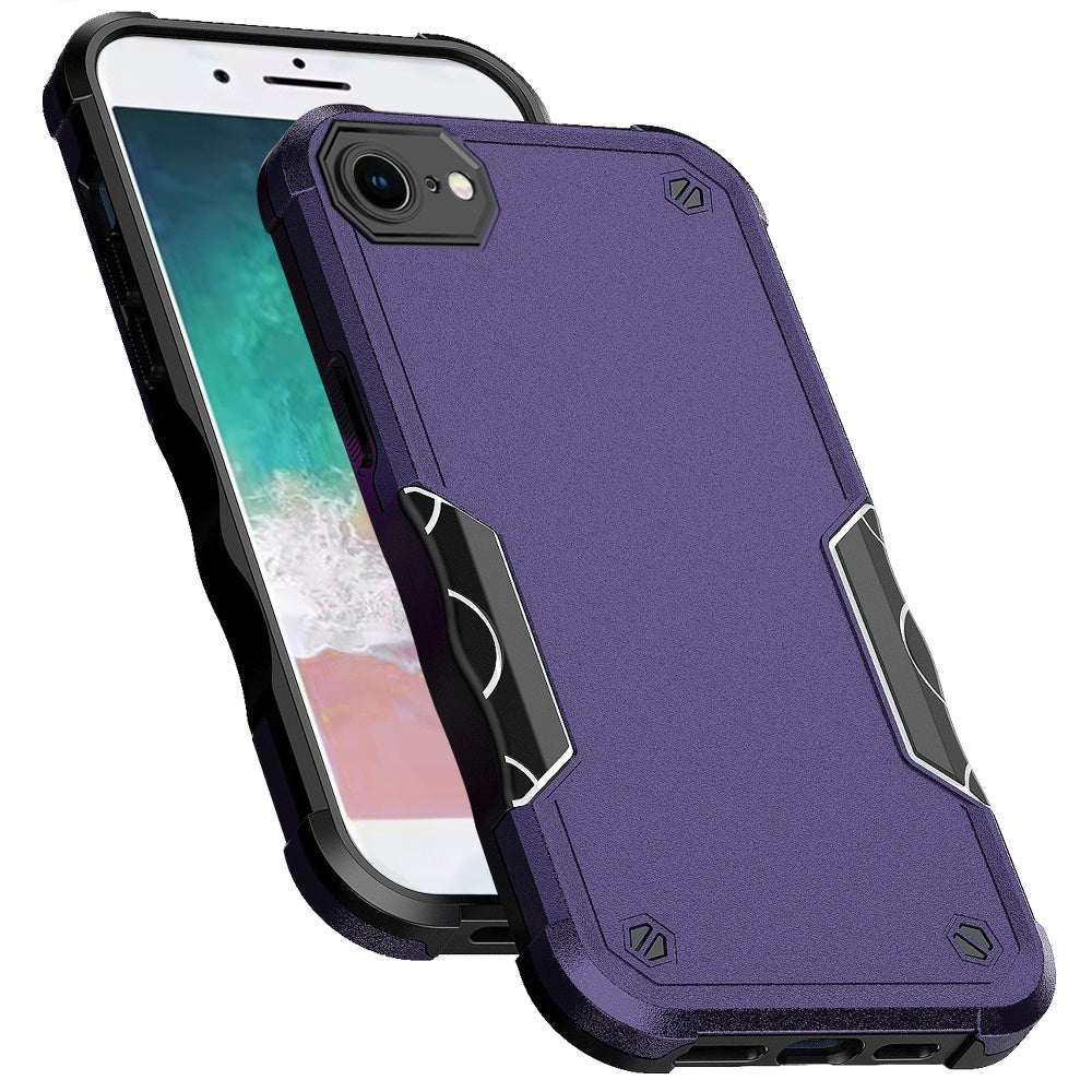 For Apple iPhone 16e Slim Fit Back Hybrid Lightweight Shockproof 2-in-1 Hybrid Hard PC Bumper Frame Armor Protection Case Cover Purple