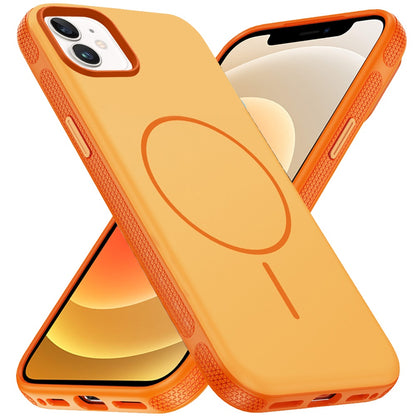 For iPhone 12 / iPhone 12 Pro (6.1") Super Magnetic Premium Edged Core Matte Thick Hybrid Drop Protection Shockproof Design Case Cover Cosmic Orange