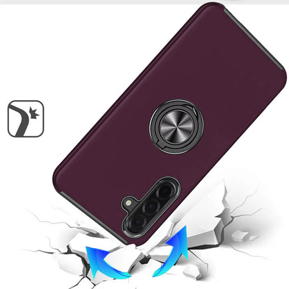 Invisible Ring Stand Shockproof Anti Slip Durable Grip Protective Hybrid Fit Magnetic Car Mount Holder