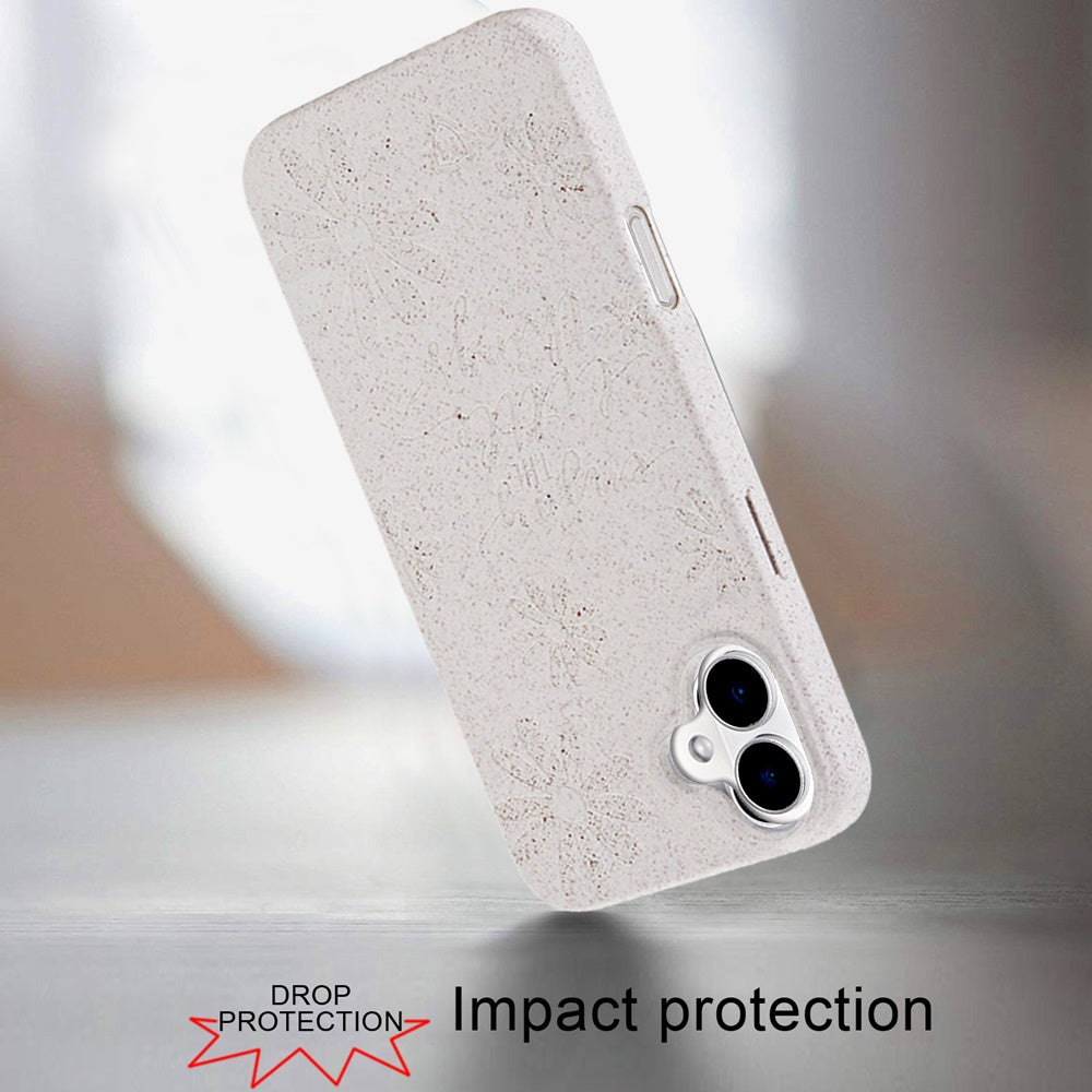 For Apple iPhone 16 Plus (6.7") Eco Friendly Bio-Degradable Design Hybrid Cases Slim Fit Soft TPU Drop Protection Rubber printed Case Cover