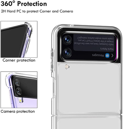 For Motorola Razr Ultra 2025 Acrylic Hybrid Clear Hard Back Cover Slim Thin Fit TPU Hard PC with Frame Bumper Protection Case Cover Transparent