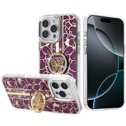Floral Butterfly Ring Stand Glitter Bling Shockproof Hybrid Luxury Fashion Protective Anti Slip Durable Grip