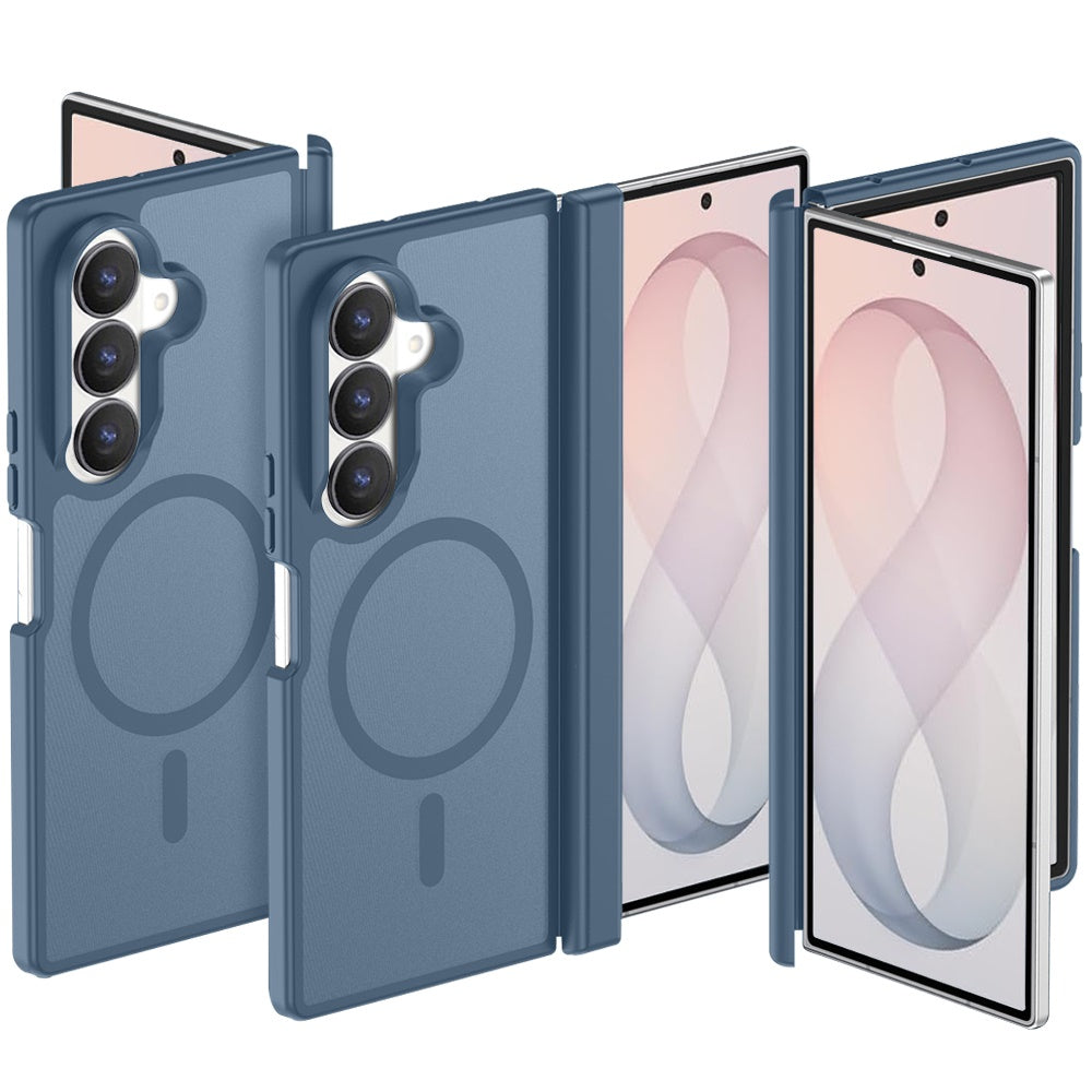 Phone Case for Samsung Galaxy Z Fold 8 Ultra Premium Matte Magnetic Foldable Hybrid Central Axis Hinge Protection Shock Absorbing TPU Slim Fit Hard PC Cover