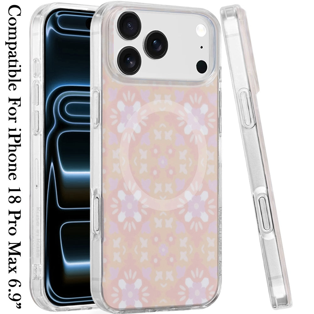 Phone Case for Apple iPhone 18 Pro Max/ iPhone 17 Pro Max Stylish Design Shockproof Magnetic Magsafe Compatible TPU IMD Print Rugged Grip Drop Protection Slim Fashion Cover