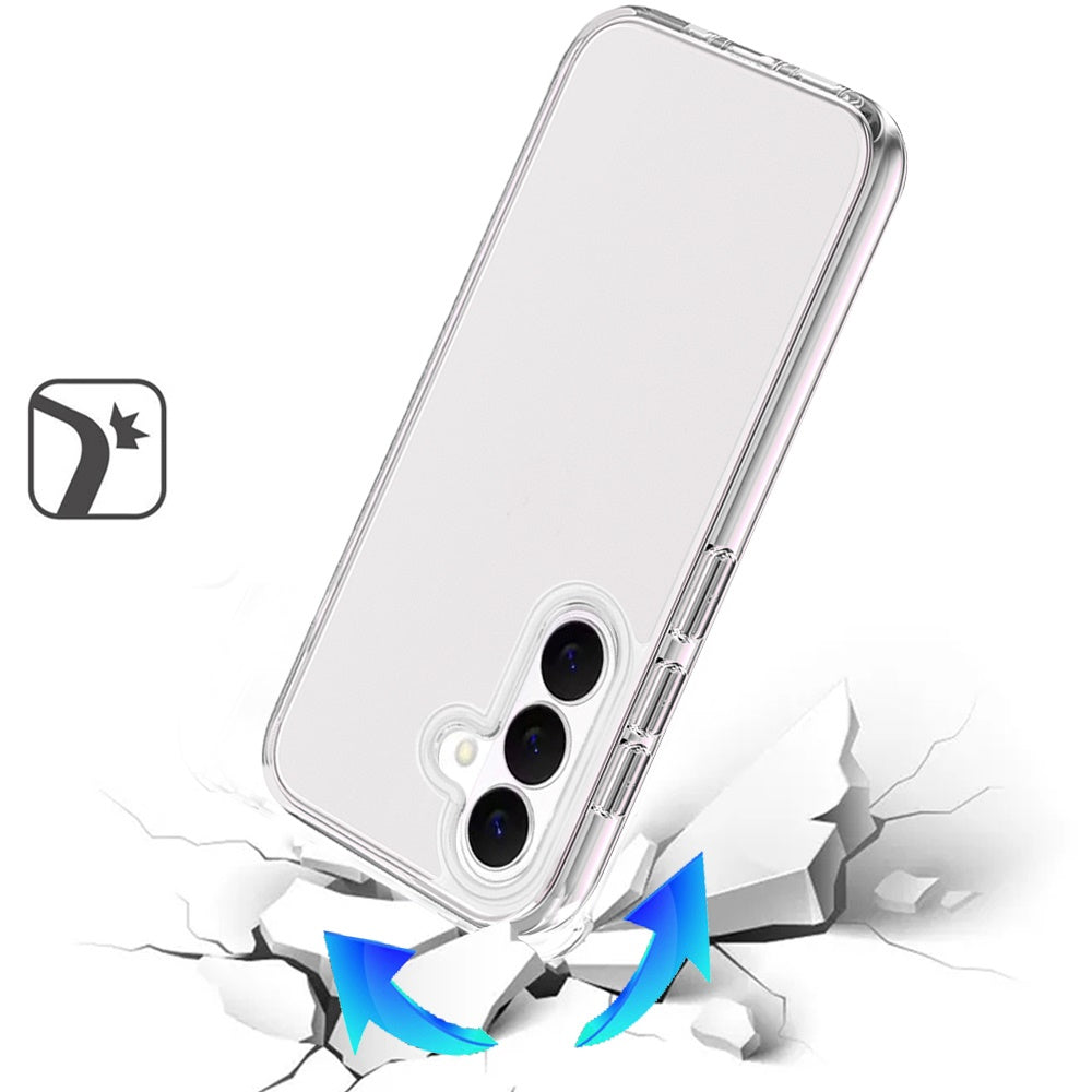 For Samsung Galaxy S26+ / S26 Plus Transparent Shock Absorption PC + TPU Rubber Gel Thick 3mm Hybrid Silicone Slim Fit Back Case Cover