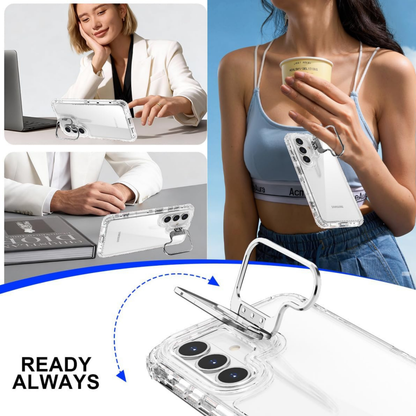 For Samsung Galaxy A17 5G Hybrid Camera Stand Kickstand Shockproof Protection with Reinforced Grip Design and Adjustable Viewing Support Case Cover