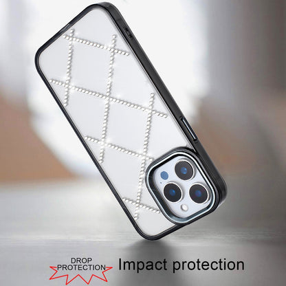 For Apple iPhone 15 Gem Glitter Diamond Bling Clear Hybrid TPU Cover, Colorful Shockproof Protective Back, Slim Fit for Women Girls Case Cover