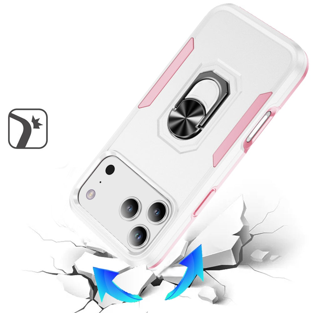 Phone Case for Apple iPhone 18 Pro Tough Hybrid Ring Stand Shockproof Rugged Grip Impact Resistant Hybrid Kickstand Heavy Duty Durable Cover
