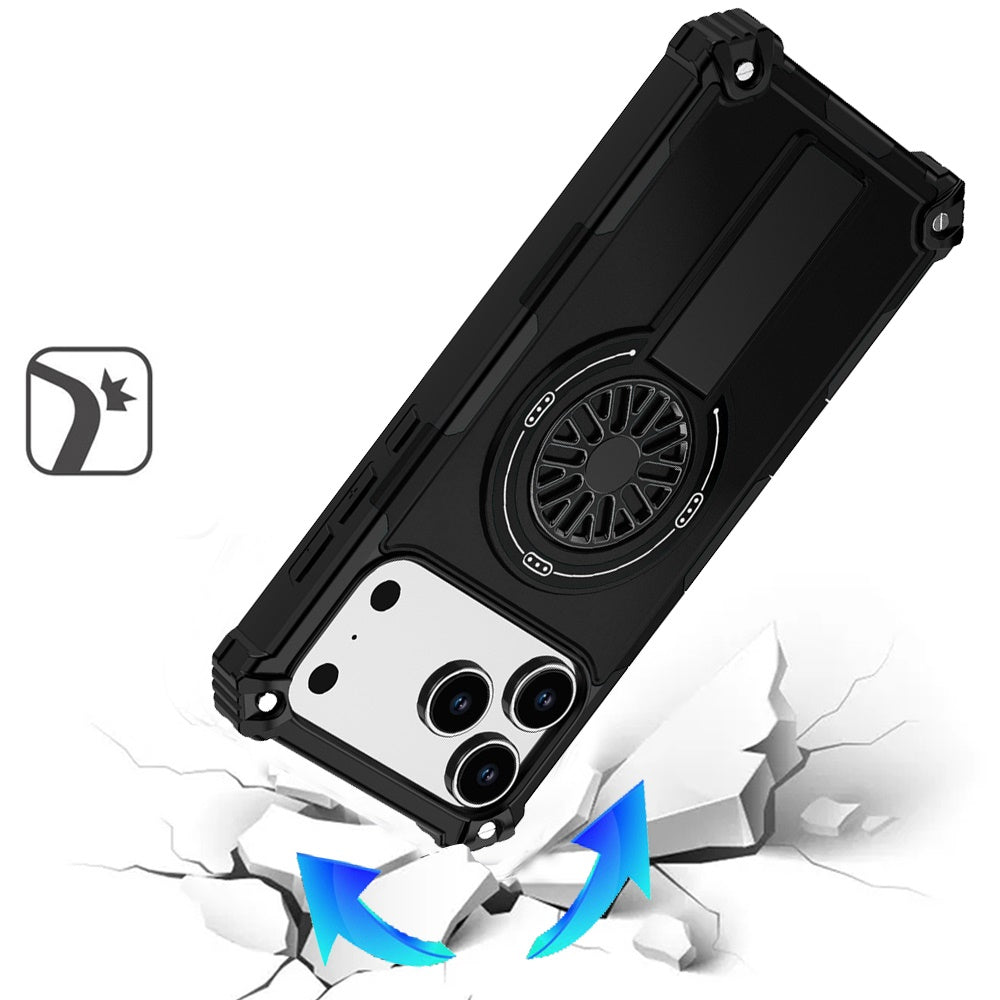 Phone Case for Apple iPhone 18 Pro Max Invisible Kickstand Magnetic Car Mount Friendly Shockproof Texture Anti Slip Durable Grip Heavy Duty Hybrid Cover