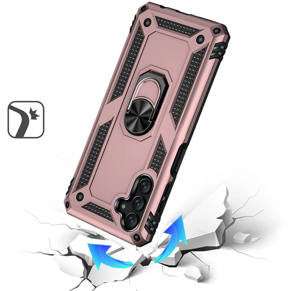 For Samsung Galaxy A36 Hybrid Shockproof Durable 360 Degree Rotatable Ring Stand Holder Kickstand Fit Magnetic Car Mount Case Cover