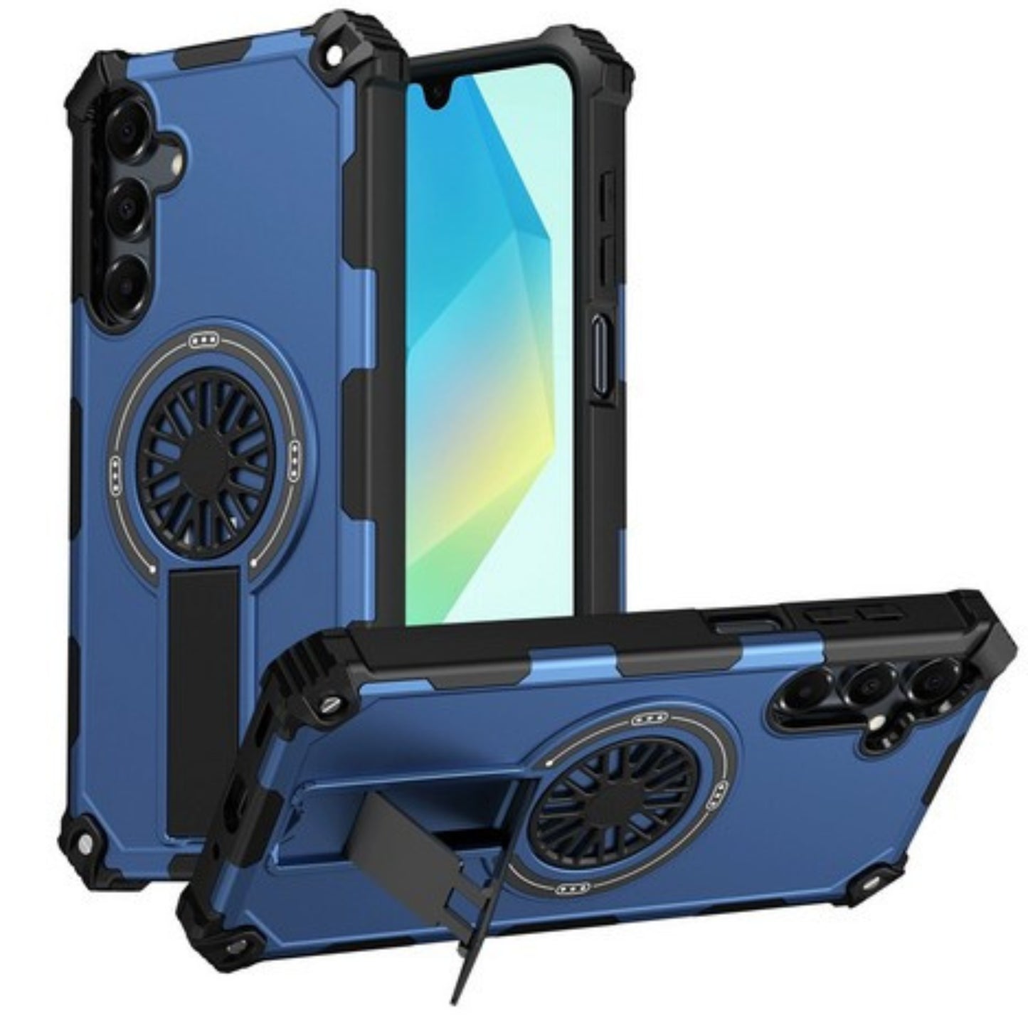 For Samsung Galaxy A17 5G Magnetic Circle Kickstand Hybrid Shockproof Protection with Secure Grip and MagSafe Compatible Design Case Cover