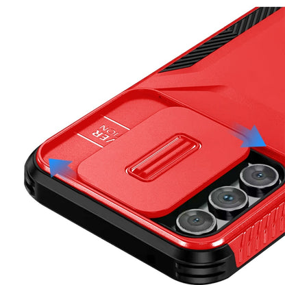 Phone Case for Samsung Galaxy S21 Shockproof Hybrid Rugged Grip Camera Window Guard Window Protective Heavy Duty Slim Textured Design Cover Red