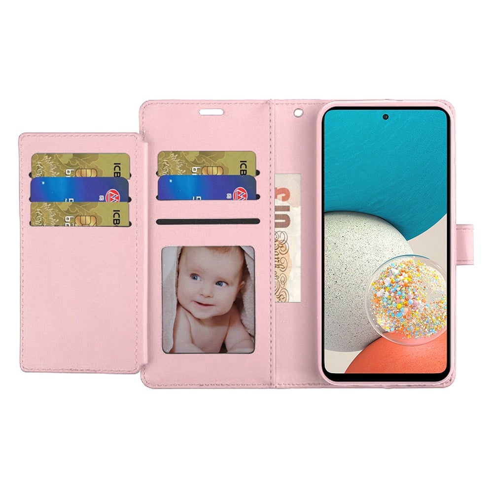 For iPhone 14 Pro Max (6.7") Wallet Case with ID/ Card Holder, Wristlet Strap, Magnetic TPU Protective Shockproof Folio Flip Case Cover