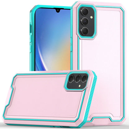 For Samsung Galaxy A35 Premium Fused Hybrid Tough Strong Hard PC TPU Rubber Shockproof Drop Protection Impact Case Cover Blue