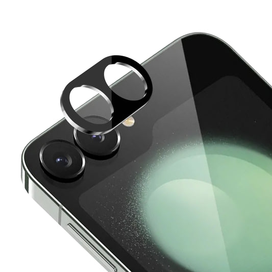 For Samsung Galaxy Z Flip 7 FE / Z Flip 6 Camera Lens Protector Tempered Glass with Colored Edge 2.5D – Anti-Scratch, HD Clarity, Easy Install Protector Black