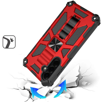 Phone Case for Samsung Galaxy A37 Built in Magnetic Hiden Kickstand Shockproof Rugged Armor Grip Hybrid Heavy Duty Anti Slip Protective Style Cover