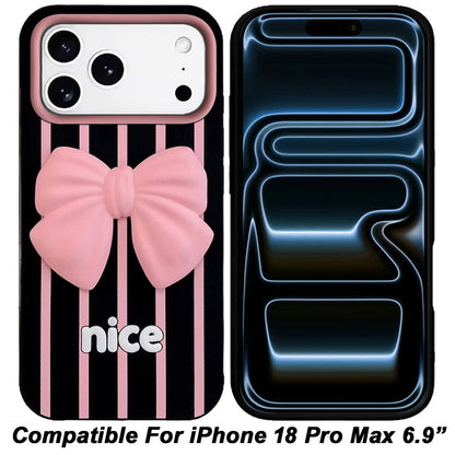 Phone Case for Apple iPhone 18 Pro Max/ iPhone 17 Pro Max Fashionable Silicone Textured Decorative Design Pattern Protective Rubber TPU Hybrid Protection Cover