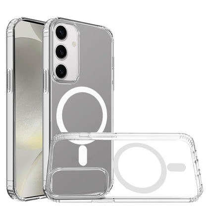 For Samsung Galaxy S25 Plus /S25+ /Galaxy S24+ /S24 Plus Classic Hybrid True Transparent Magnetic Circle - Shockproof Hybrid Clear Bumper, Compatible with MagSafe Case Cover Clear