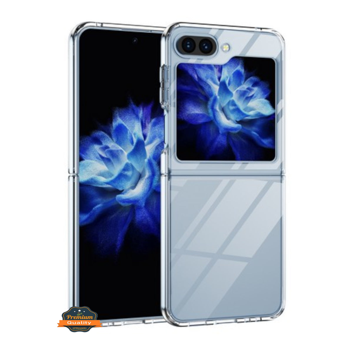 For Samsung Galaxy Z Flip 7 Premium Transparent Hard PC Back Slim Fit Thin Case Hybrid Protective Shockproof, Lightweight Case Cover Clear