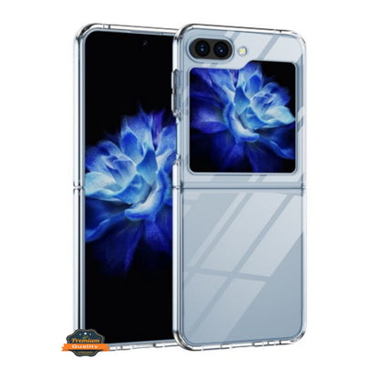 For Samsung Galaxy Z Flip 7 Premium Transparent Hard PC Back Slim Fit Thin Case Hybrid Protective Shockproof, Lightweight Case Cover Clear