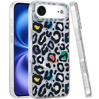 For Apple iPhone 17 AIR Stylish Pattern Fashion IMD Printed Design TPU Double Layer Slim Shockproof with Magnetic Back Case Cover Multicolor Leopard